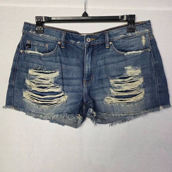 KanCan Distressed High Rise Jean Shorts 11/29 - Picture 1 of 7